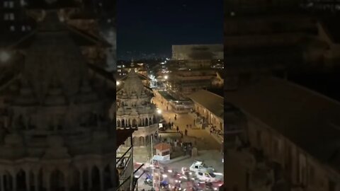 Patan Durbar Square at Nighttime Timelapse Nightlife