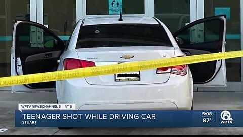 Teenager shot while driving in Stuart
