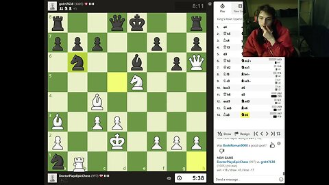Online Rated Chess Match #14 On PC With Live Commentary