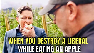 Conservative COMPLETELY DESTROYS Liberal Journalist, while Casually Eating an Apple 😂 🍎