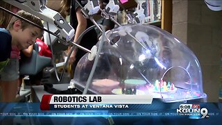 Students learn how to use medical robots