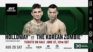 UFC Singapore: Holloway vs The Korean Zombie | TICKETS ON SALE JUNE 26!