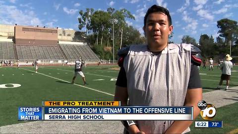 Pro Treatment: Emigrating from Vietnam to Serra High offensive line