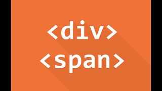 Span and Div Tags in HTML #100daysofcode