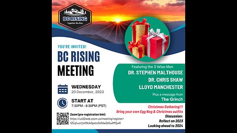 BC Rising - Wed, Dec 20, 2023, Christmas & New Year Special with the Three Wise Men
