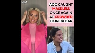 AOC Caught Maskless Once Again At Crowded Florida Bar