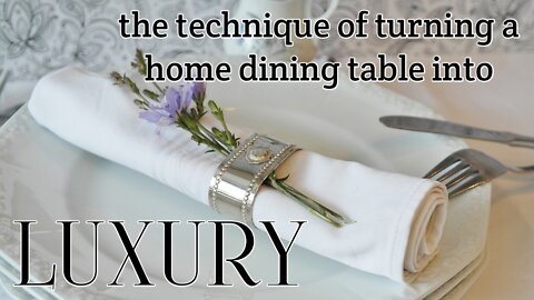 With this trick will change your dining table like a luxury hotel restaurant