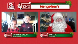 Virtual Santa visit with Corbin and Kaelyn
