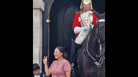 Disrespectful can't even see the guard #horseguardsparade