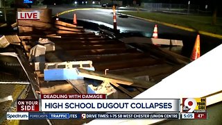High School dugout collapses
