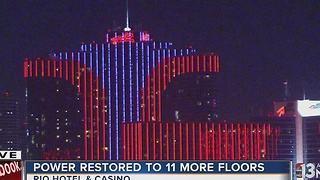 Power restored to 11 more floors at Rio hotel-casino tower