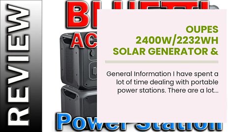 OUPES 2400W/2232Wh Solar Generator & 4PCS 240W Foldable Solar Panel Included, Portable Power St...