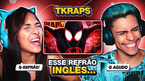 TK RAPS - Homem-Aranha (Miles Morales) | Através do AranhaVerso | [React em Casal] 🔥