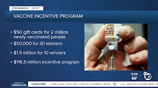 CA launches vaccine incentive program