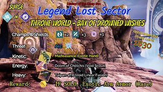 Destiny 2 Legend Lost Sector: Dreaming City - Bay of Drowned Wishes on my Arc Titan 6-22-23