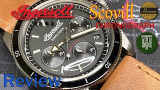 Ingersoll Scovill 100m Chronograph Watch - Review & Unboxing (I06202 / Miyota 6S20)