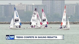 Sixteen high school sailing teams take to Lake Erie for spring regatta