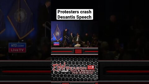 Protesters crash Desantis Speech #protesters #desantis