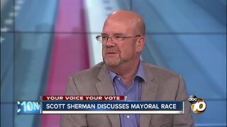 Mayoral candidate Scott Sherman speaks on election showing