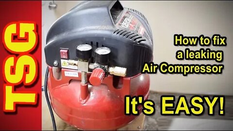 How to fix a leaking Air Compressor that won't stay filled It's EASY!