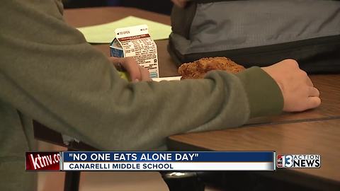 Canarelli Middle School celebrates No One Eats Alone Day