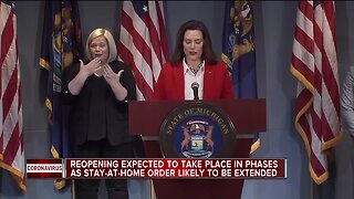 Reopening expected to take place in phases as stay-at-home order like to be extended in Michigan