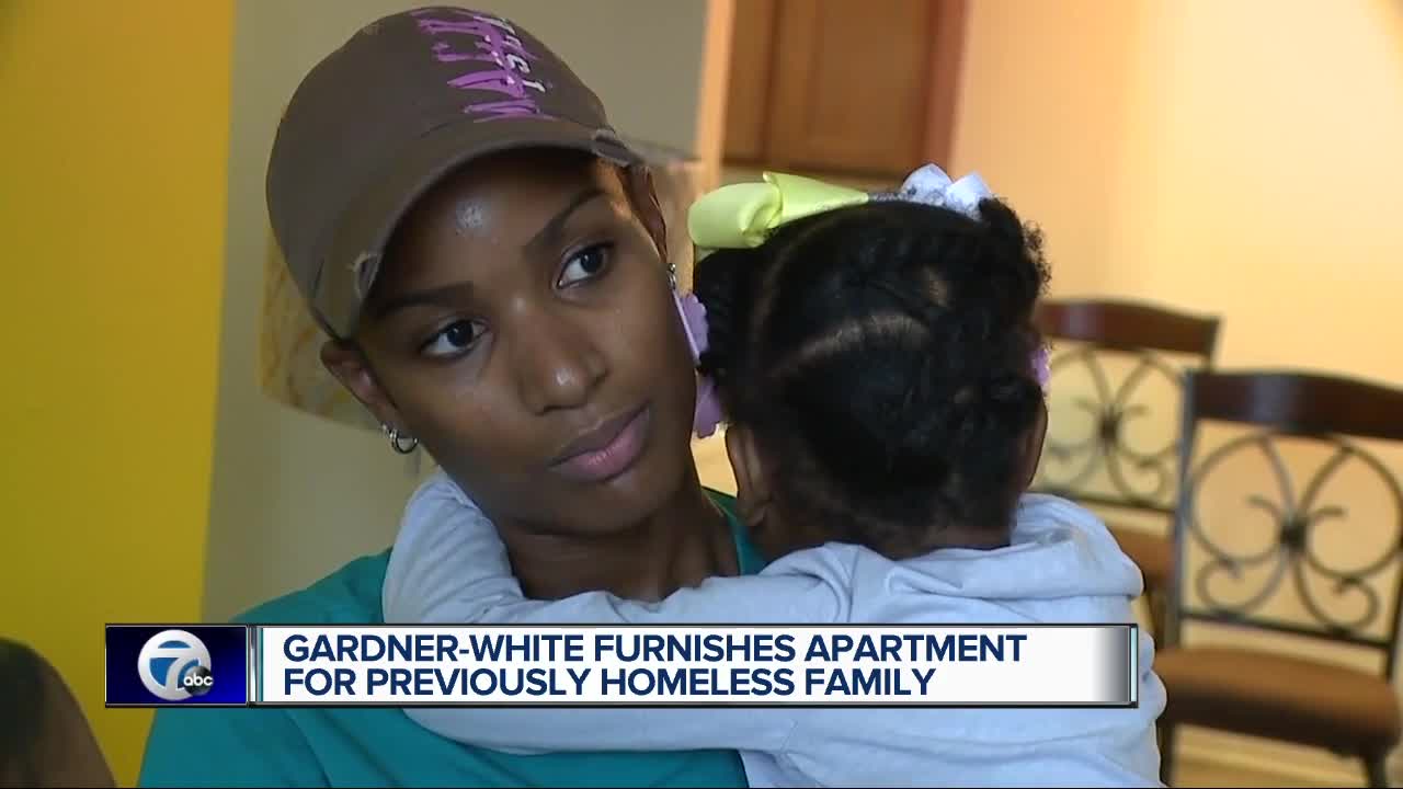 Gardner-White Furnishes apartment for previously homeless family