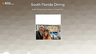 South Florida Dining's review of Cinque Terra