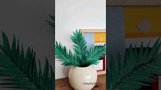 DIY FAUX PLANT FROM CREPE PAPER - LOOKS SO REALISTIC #shorts #diy #fauxplant #diyhomedecor #crafts