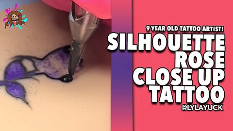 Silhouette Rose Close Up Tattoo