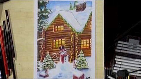 Winter Snow Holiday Speed Drawing