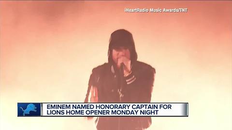 Eminem to attend Monday Night Football coin toss as Detroit Lions honorary captain