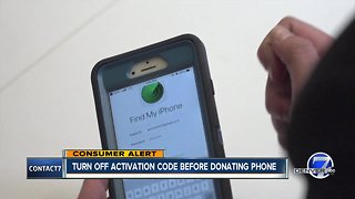 Turn off activation lock before donating phone