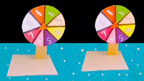 How To Make A Spinning Wheel With Cardboard - Numbers spinning wheel - Cardboard Craft