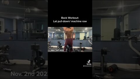 Simple back workout/ lat pull-down/ machine row