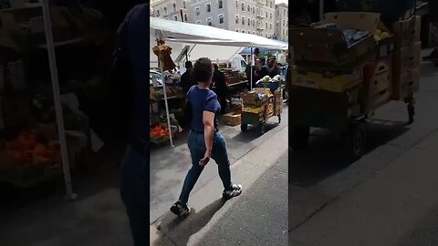 Meanwhile in NYC: Witness video shows goods being confiscated at 552 Columbus Ave, Upper West Side..