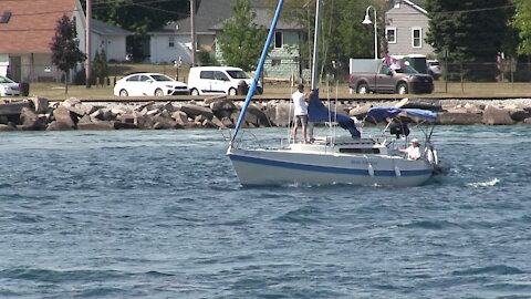 Seas the Day Sail Boat Light Cruise Down From Lake Huron