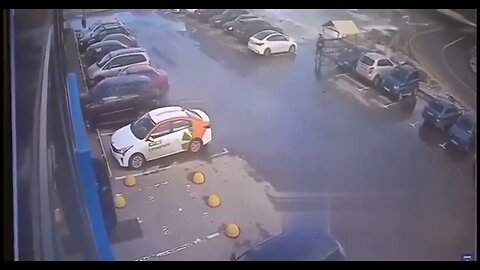 Car crashes into dealership #viral