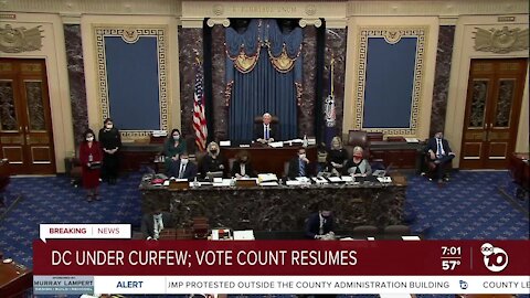 DC under curfew; vote count resumes