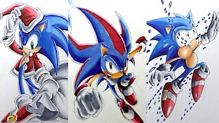 Drawing Sonic Characters - Compilation 2