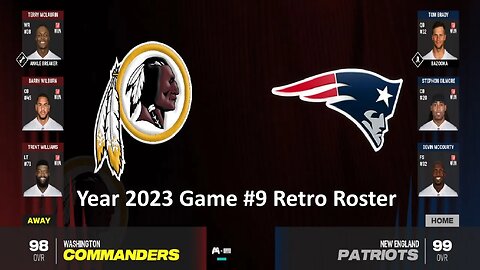 Madden 24 Redskins Vs Patriots Year 2023 Retro