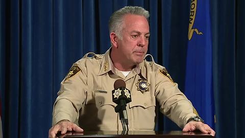 Sheriff Joe Lombardo gives a press conference on the Las Vegas 1 October shooting investigative report