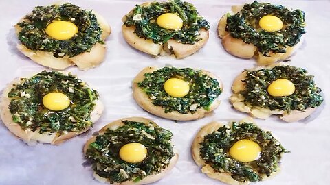 Potato dumplings with spinach and quail eggs, nutritious and delicious (Cook Food in Home)