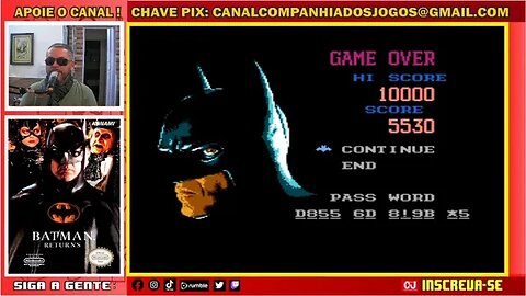 Comemorando 1001 inscritos com "Batman Returns" Nintendo 8 Bits !!!