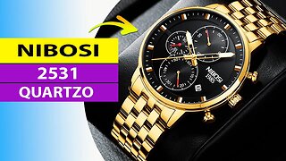 ✅ Relógio Nibosi 2531 Quartzo Em Aço Inoxidável