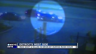 Man shot, killed while driving in rush hour in Detroit