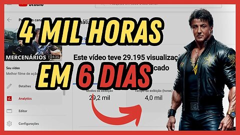 COMO CONSEGUIR 4 MIL HORAS COM FILMES curso gratuito de monetização de canal com filmes!