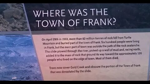 On April 29, 1903, 110 Million Tones of Rock Crashed on the Town of Frank, Killing 90 People.