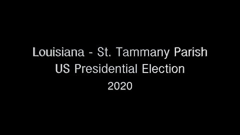 2020 US Presidential Election Louisiana (St. Tammany Parish)
