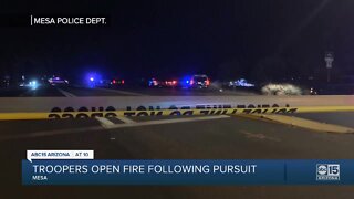 Troppers open fire following pursuit